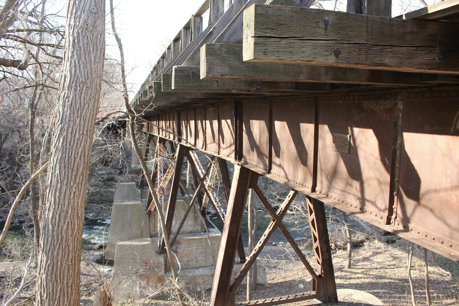 Looking north